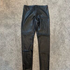H&M Black Faux Leather Leggings